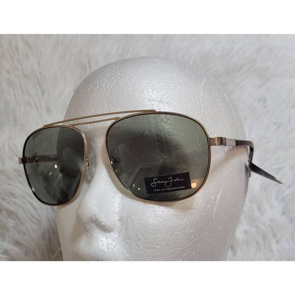 SEAN JOHN Gold Mens Aviator Sunglasses NWT - SJSPL3884 770 - 100% UV Protection - Picture 4 of 10